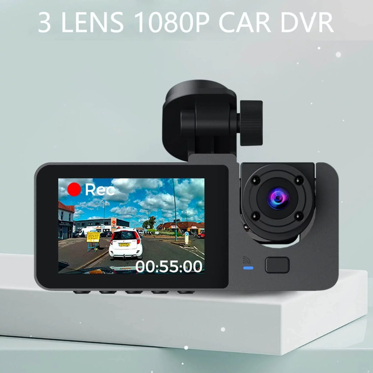 Vision, Rear & Dash Channel Card Cam Monitor, Night Camera, SD 32GB with Inside Front Super 1080P Recording, for Loop Parking Dash 3 Car,