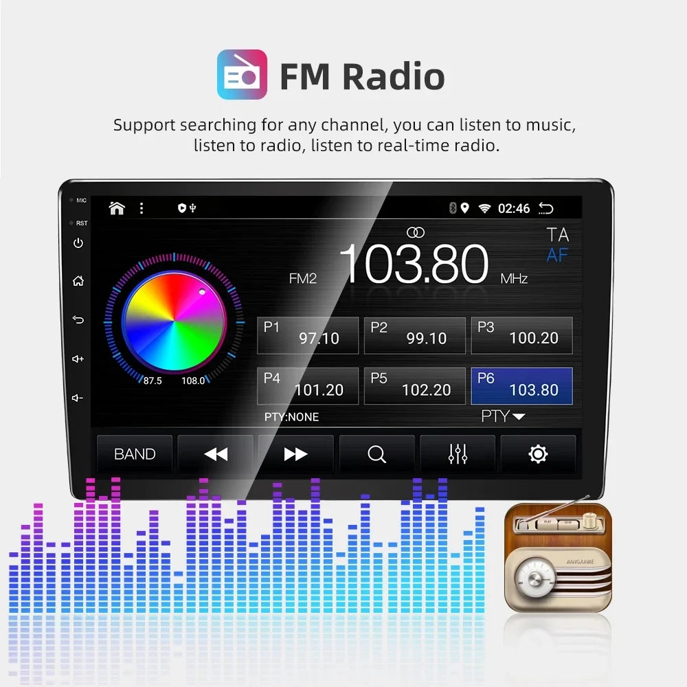 Carplay 2010-2014 Navi Car GPS Radio 2G+32G Ford 10.1" Mustang 11 Stereo For Android