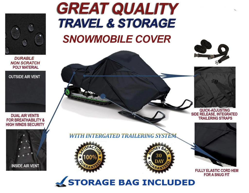 Ski Slush 2013-2015 Mud Sleds. Cover H.O. Compatible Storage Snowmobile for Doo Protection and E-TEC 600 SE GSX and 300D Travel Bombardier