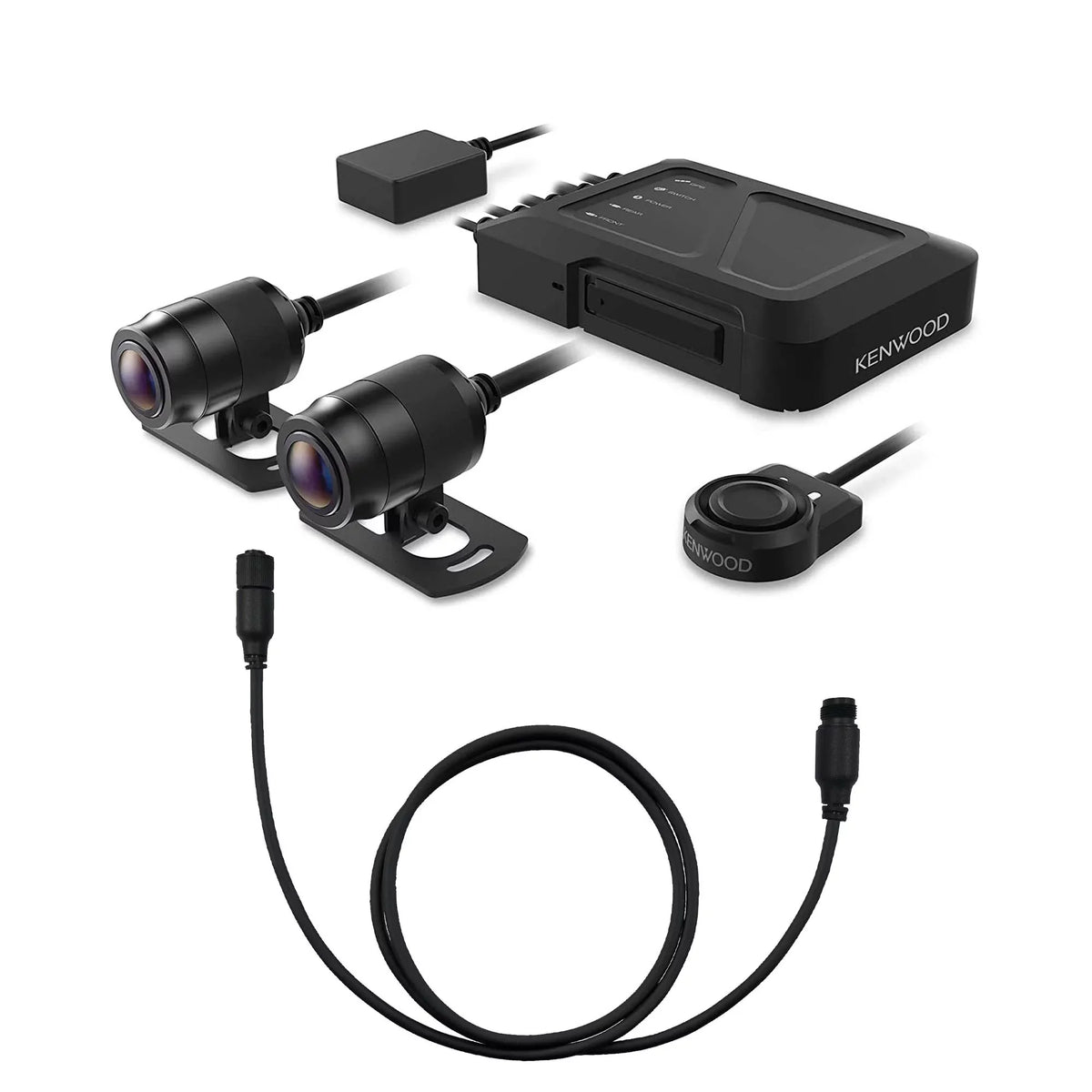 Rear-View HD with a extension camera 3.3ft (1m) Motorsports Cam Dash GPS cable and optional Kenwood STZ-RF200WD with Camera STZ-RFCC100 Kenwood
