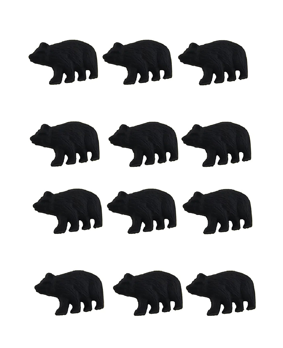 Drawer Cast Black of Knob 12 Set Cabinet Forest Bear Zeckos Iron Pull