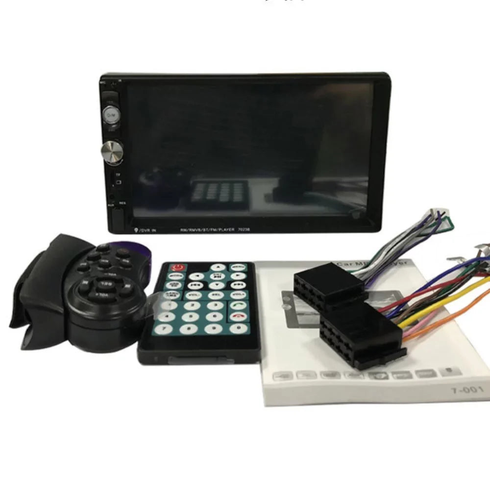 Backup Car Stereo and with Player Compatible Radios Tukinala MP5 Carplay Link 7 Mirror Car Touch Double Inch Apple Bluetooth, with Stereo Auto, Camera, Android Screen Din Input, Car with A/V