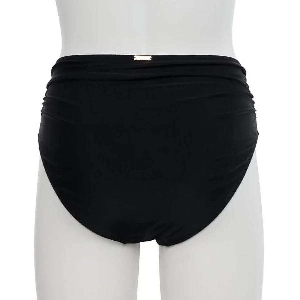 '+ Front S Shirred Waist Nicole Top 2Pc BLACK Miller Twist Bikini Bottom Hi