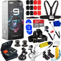 KIT with Chest Strap, Selfie More Tripod, HERO9 and ACCESSORY 32GB, PRO 3-Way Camcorder SanDisk All Case, Much Head and Medium 4K Waterproof GoPro 1 Stick In Black