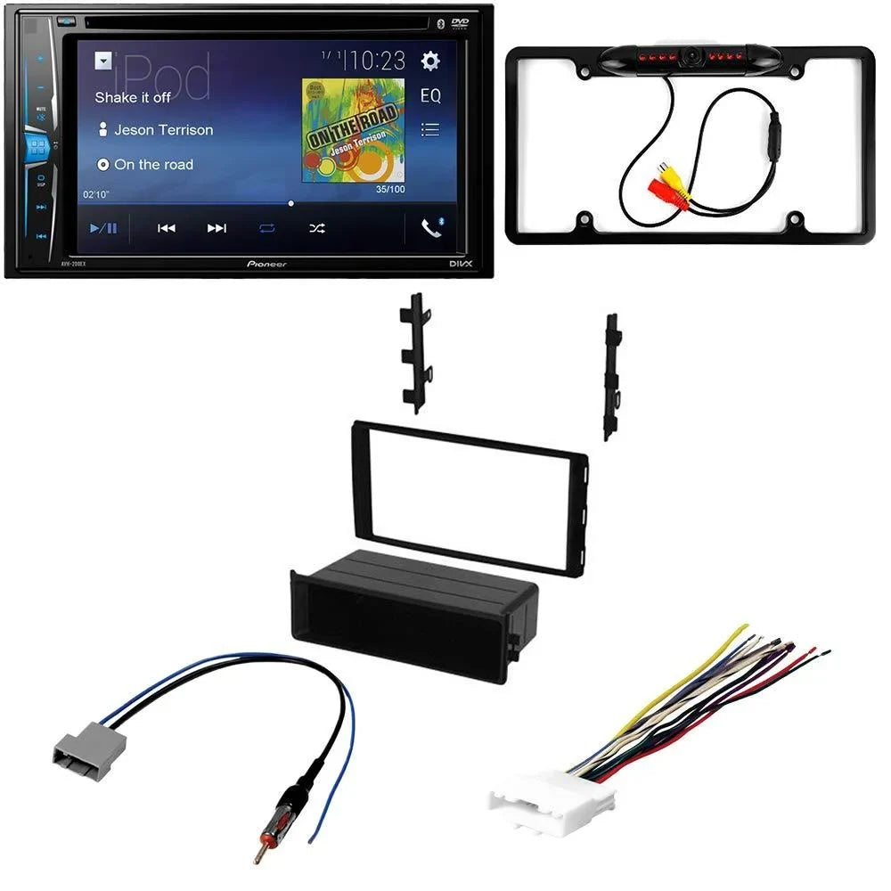 Car Kit Camera, Stereo Dash with Versa Bluetooth - Installation Pioneer Touchscreen, Radio DVD w/Oversized / and for Kit 2 Backup Din Multimedia 2013-2016 KIT2611 Nissan Bundle