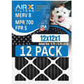 Filters Odor in Filters MERV Pack AIRX FILTERS 12x12x1 Made of CLEAN Comparable 8 Filter 12 by Furnace Retention Pet FPR Rating, WICKED 700, - to 5, AIR. Air USA MPR