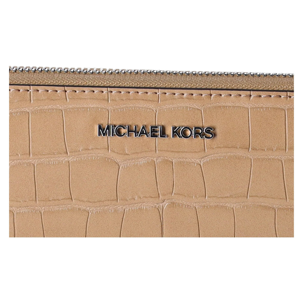 Camel Continental Large Michael Wallet Embossed Jet Kors Croc Travel Set
