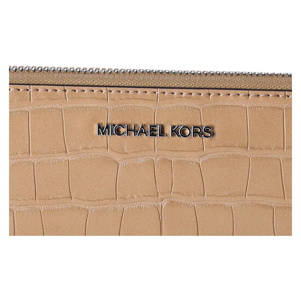 Camel Continental Large Michael Wallet Embossed Jet Kors Croc Travel Set