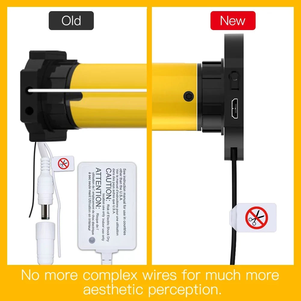 38mm Motor Pinnaco Receiver 25mm Tube Smart Tubular RF433 Remote Roller Automatic Blinds Battery Powered Control Built-in for