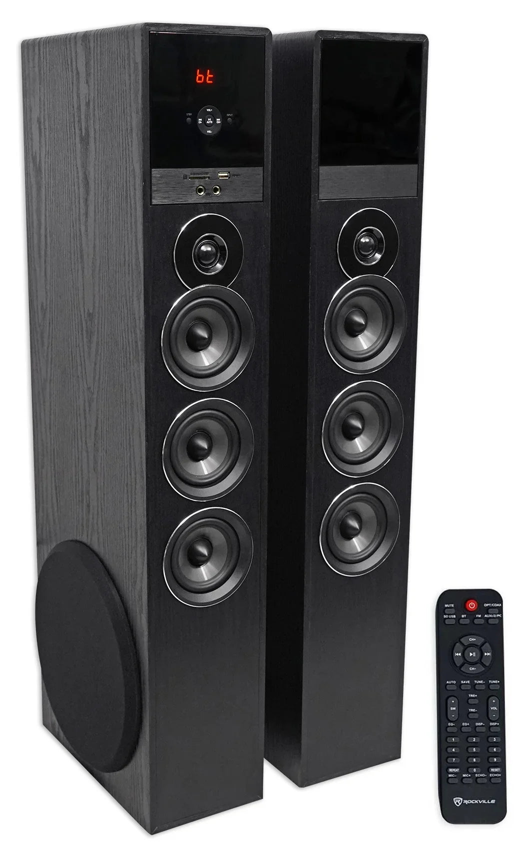 Television TV-Black For Theater System Tower Speaker Sony Smart Home w/Sub