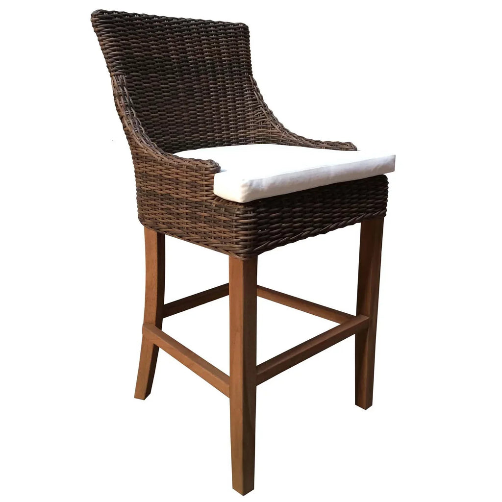 Barstool Padma's Rattan Outdoor -Crocodile Plantation Alfresco