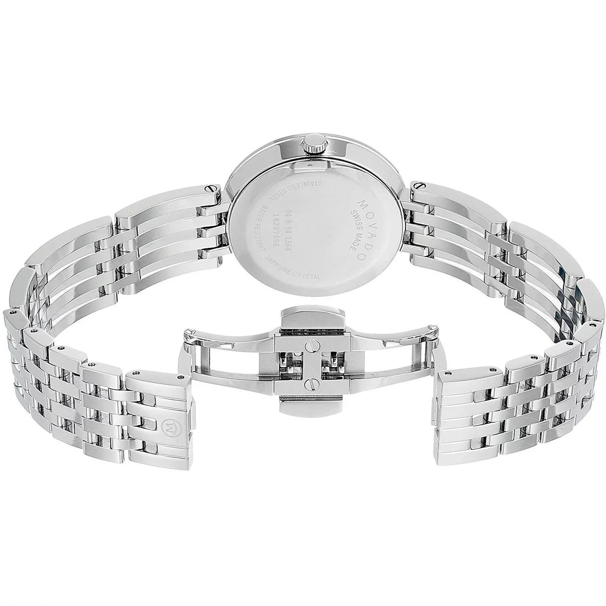 Steel Movado Stainless Ladies Watch 0607051