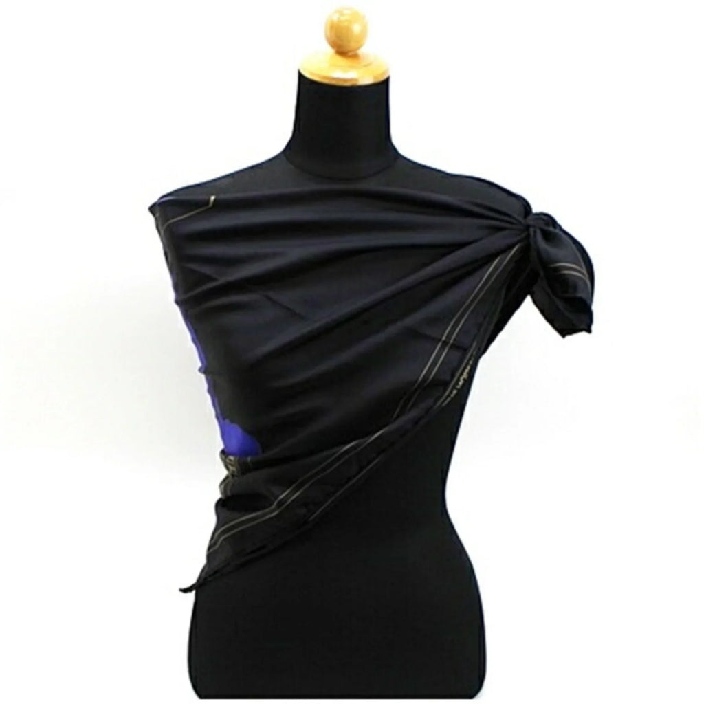 (Good) Scarf Women's Black Muffler Silk Louis Vuitton Pre-Owned