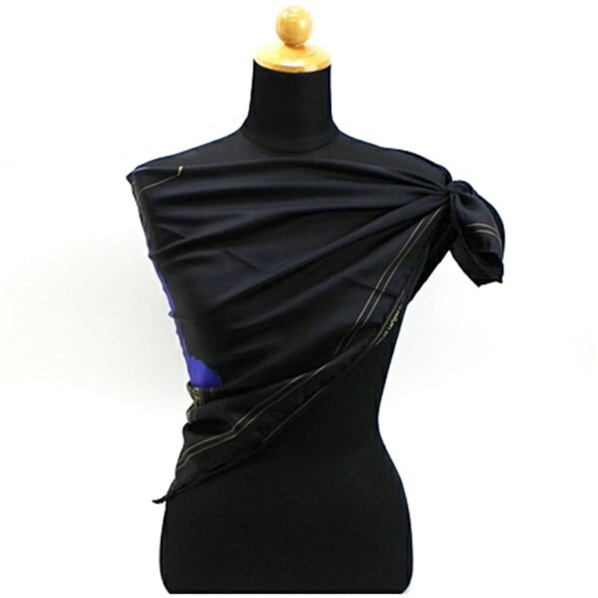 (Good) Scarf Women's Black Muffler Silk Louis Vuitton Pre-Owned