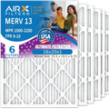 16x20x1 Filter 2200 Pack Electrostatic 6 WICKED Comparable MERV to AIR. - Premium Filters HVAC by FPR AIRX Conditioner 16x20x1 Made Pleated Filter Air 1500 AC CLEAN USA Furnace FILTERS 13 MPR Air & 9