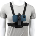 with Holder Phone Compatible Gopro Samsung for Chest Strap Clip Universal iPhone Akaso Mount,Harness Mobile Camera Action Strap etc Phone POV Cell