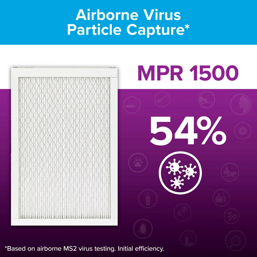 Filtrete Reduction, Filters Advanced 4 Filter, 1500 MERV MPR Air 14x30x1 12, Allergen