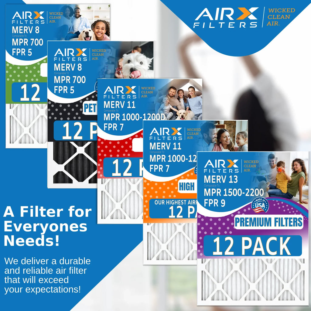 Air - 12 Made in AIRX Furnace 9 - USA Rating, Filter 30x30x1 AIR. 1500 of 13 Comparable CLEAN by MERV FPR Pack MPR FILTERS Filters to & WICKED 2200