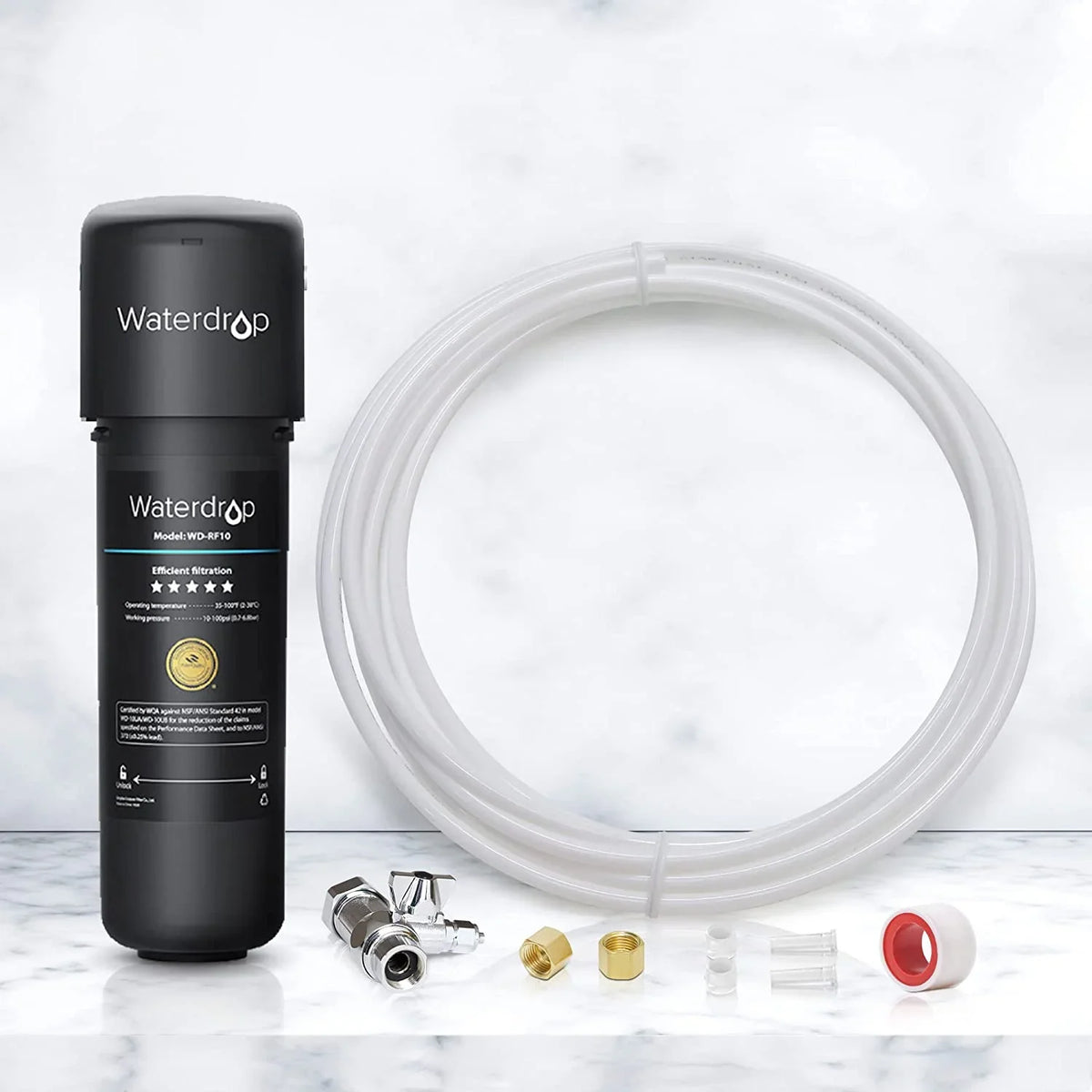 Series, 𝐑𝐞𝐟𝐫𝐢𝐠𝐞𝐫𝐚𝐭𝐨𝐫 Line to Sink Under Water & Waterdrop Water System 𝐌𝐚𝐤𝐞𝐫 for Connection WD-10/15/17UA Kit Filtration KITA Connect 𝐈𝐜𝐞