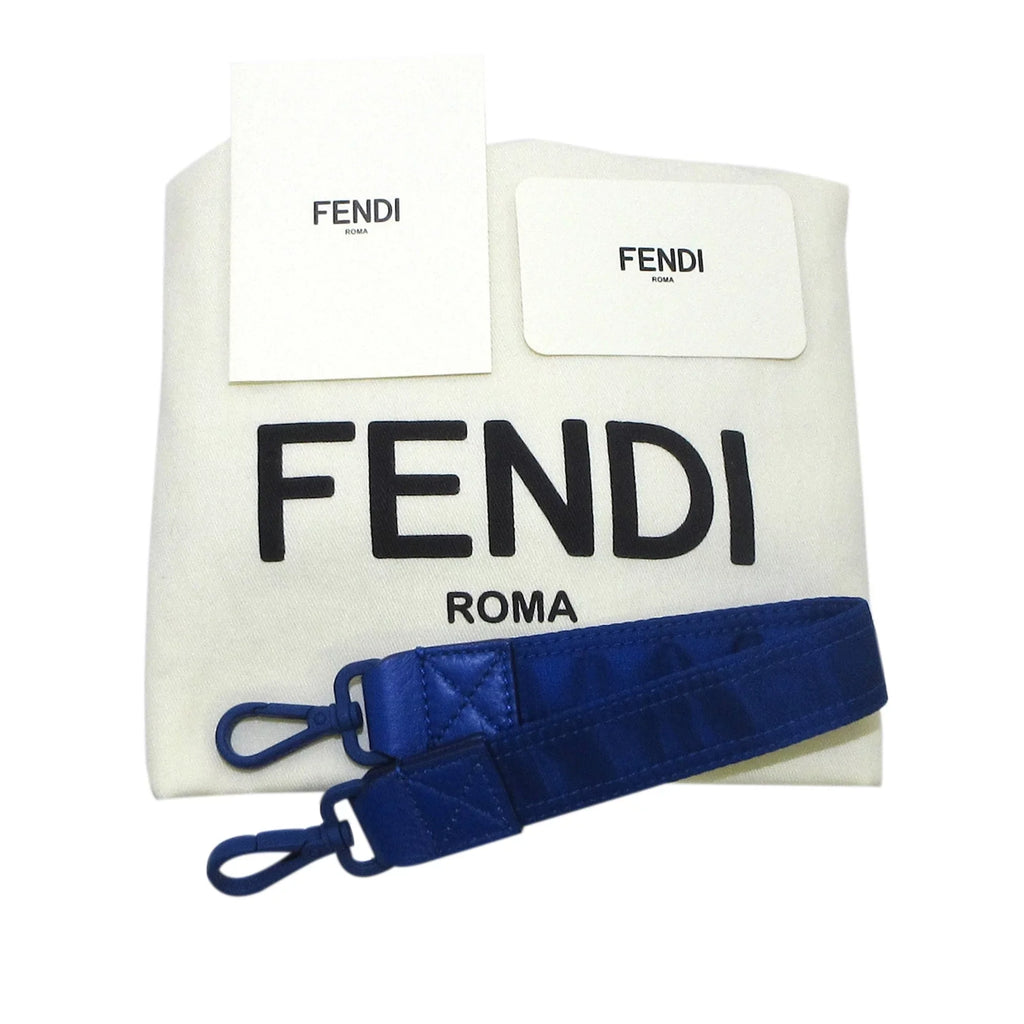Blue Fendi Crossbody Lock Unisex Fabric Pre-Owned Authenticated FF Bag Crossbody (Good) Nylon