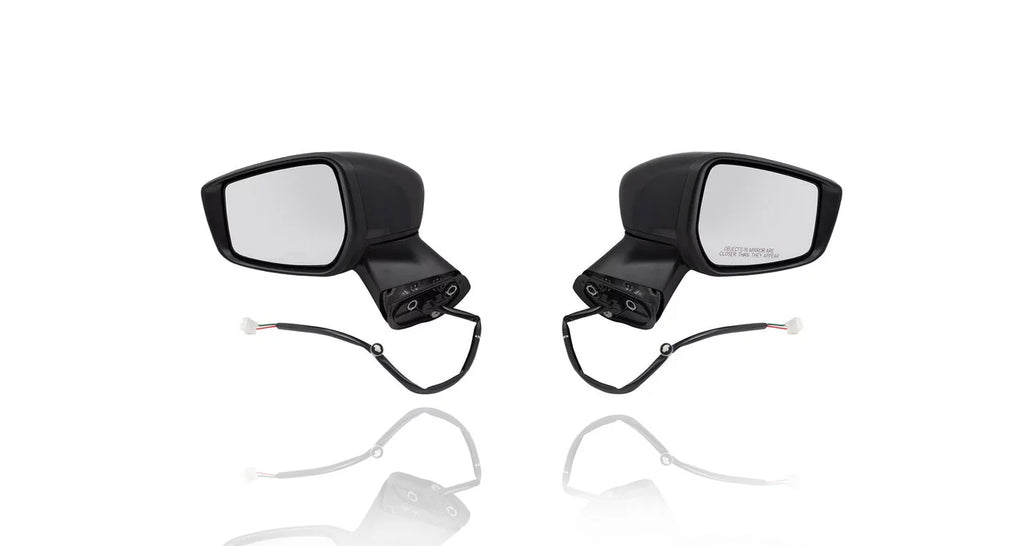 PACIFIC - Pair, Door Without Mirror Non-Heated, INC. 963029MB0A Passenger Right Side Left ,With 15-19 Camera Set Nissan 963019MB0A, Note-S/S Primed - Cover, + For/Fit View Plus/SL/SV BEST Versa Driver