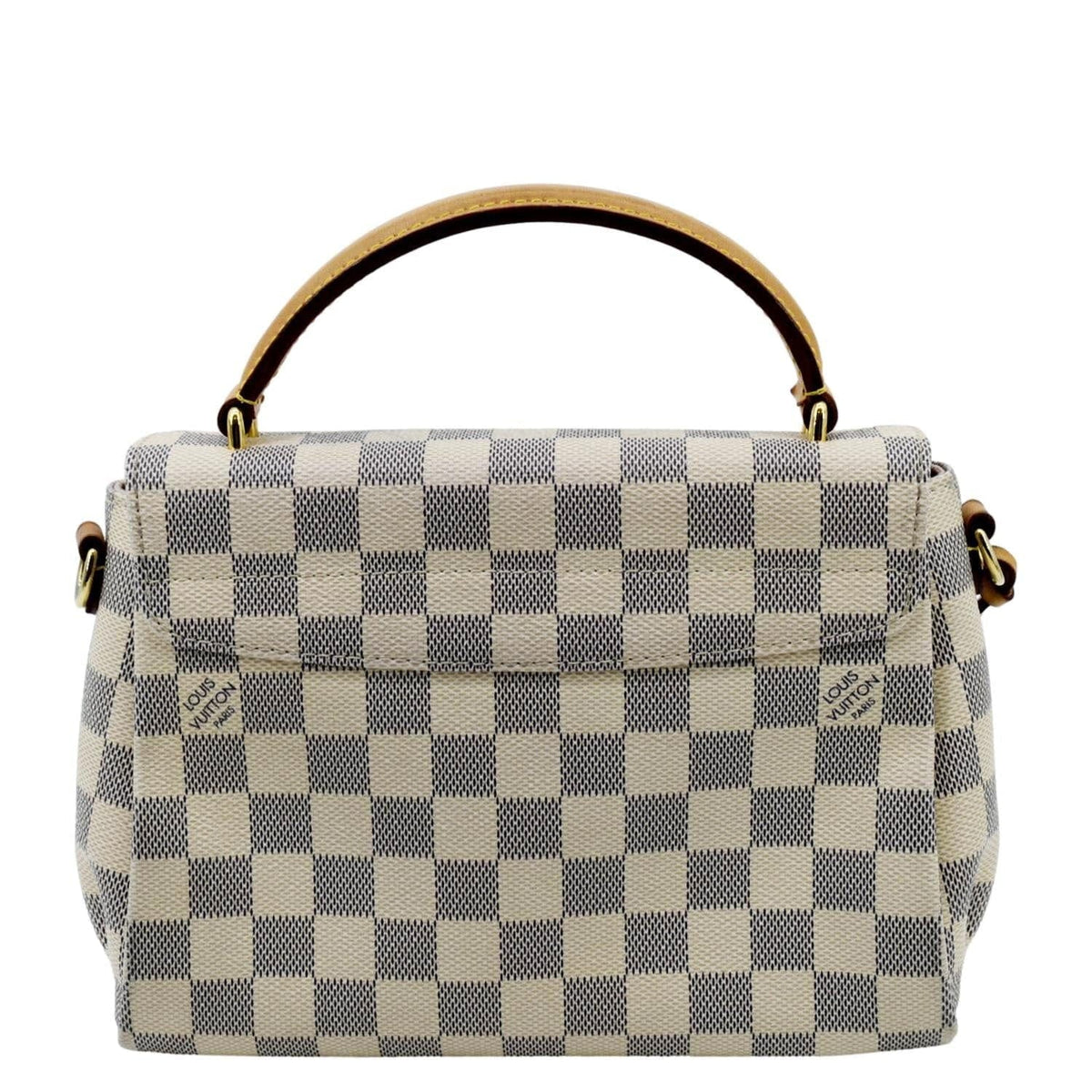 White VUITTON Damier Crossbody Croisette Pre-owned LOUIS Satchel Bag Azur