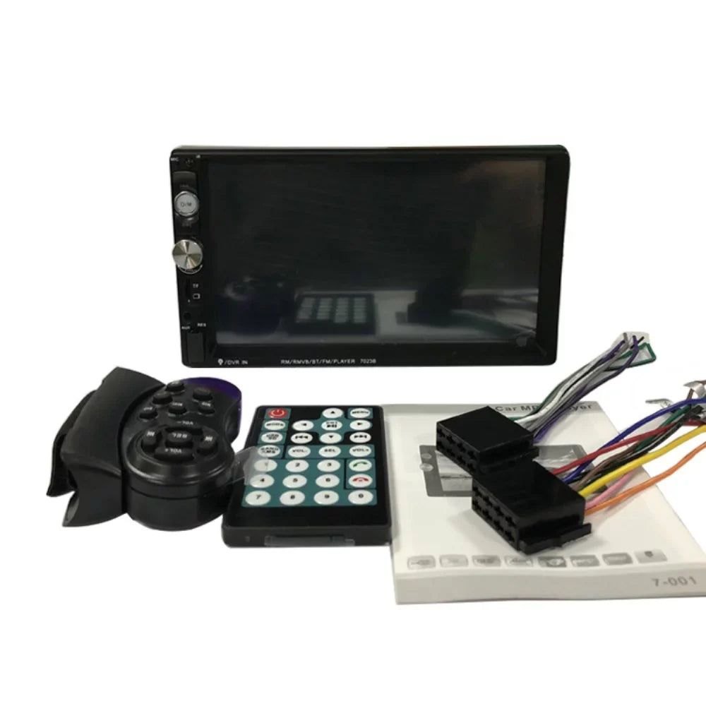Backup Car Stereo and with Player Compatible Radios Tukinala MP5 Carplay Link 7 Mirror Car Touch Double Inch Apple Bluetooth, with Stereo Auto, Camera, Android Screen Din Input, Car with A/V