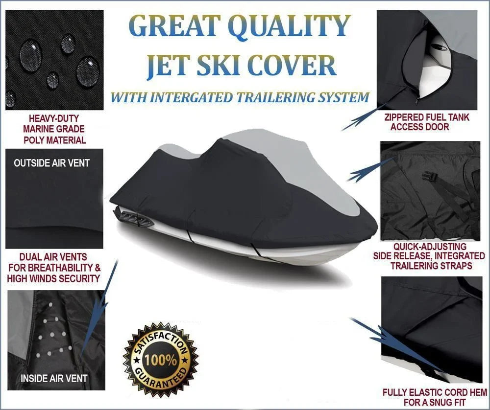 LENGTH SKI YAMAHA SEAT Sea-Doo for HEAVY-DUTY TO COVER 2-3 Doo Compatible Sea 119" UP SUPER JET Compatible HONDA for COVER POLARIS