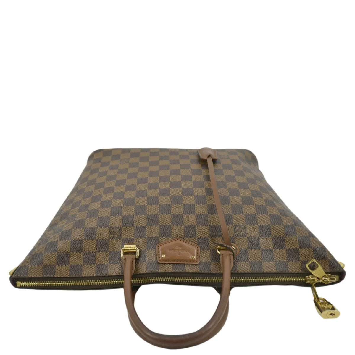 Brown Ebene VUITTON Pre-owned Tote LOUIS Belmont Damier Bag