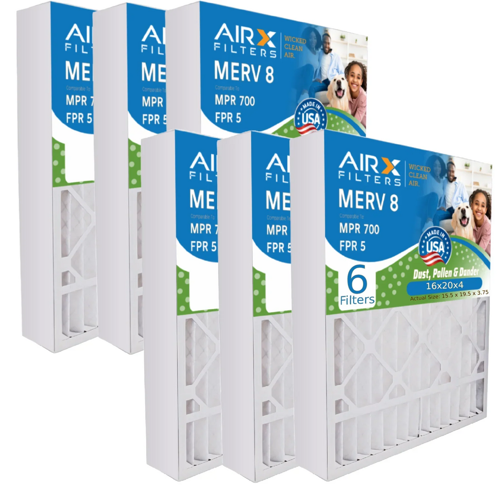 5 Filter FPR Compatible MPR Air Furnace by Pack 16x20x4 FR1000M-108 Filter Premium 16x20x4 CLEAN MERV AIRX FILTERS Comparable Made 6 700 8 White USA WICKED with Rodgers AIR. to &