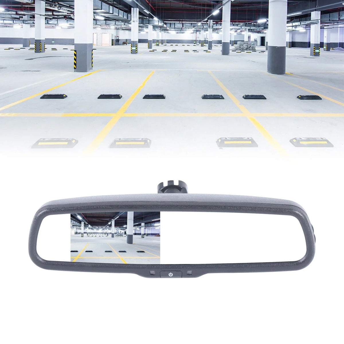 Bracket 4.3'' with Mirror Backup Electronic TFT Monitor Car Camera Parking View Miumaeov LCD For Reverse Rear