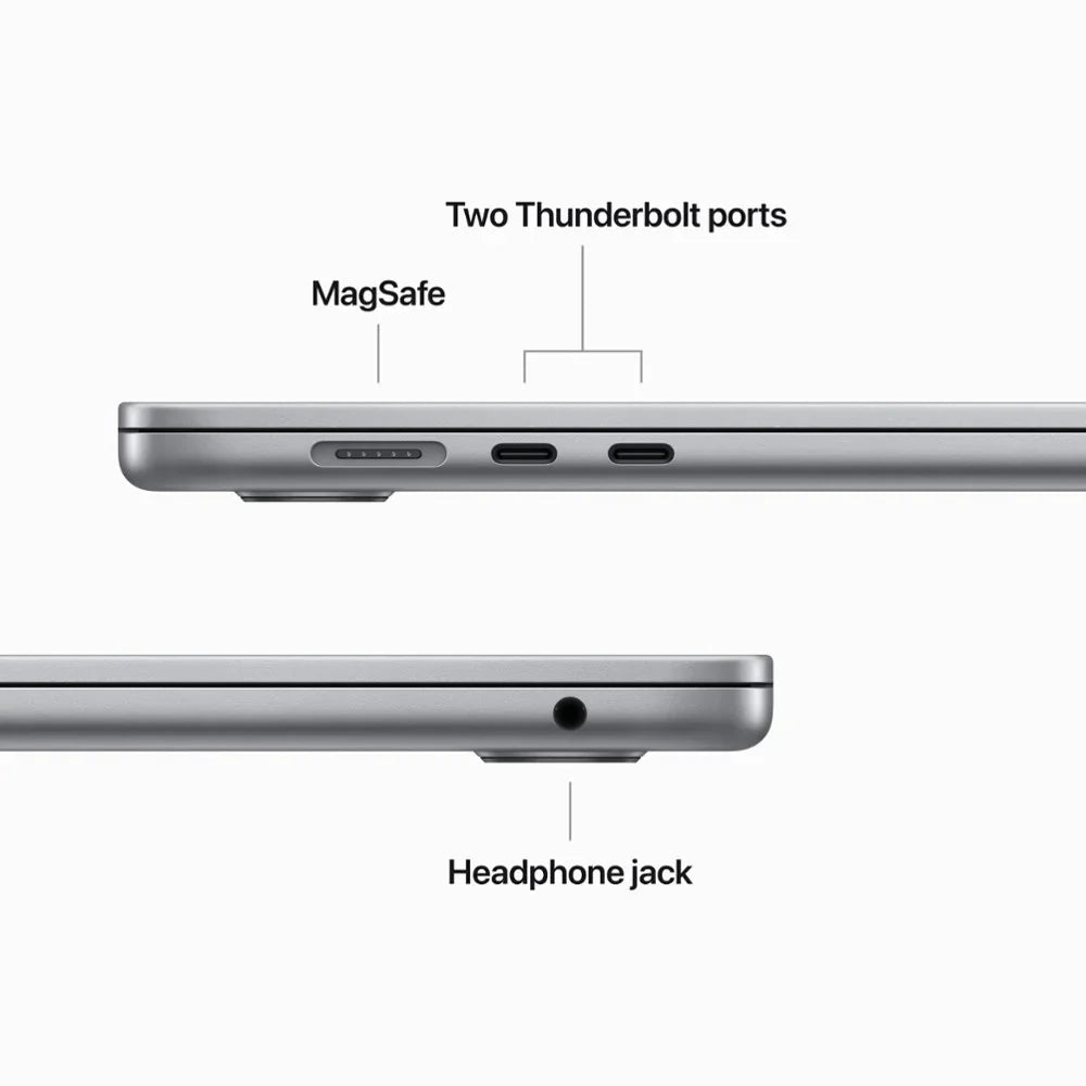 Apple Gray New M2 Air (Refurbished) 15" Laptop RAM, MQKQ3LL/A Like in Restored SSD 8GB Space with 512GB MacBook Chip,