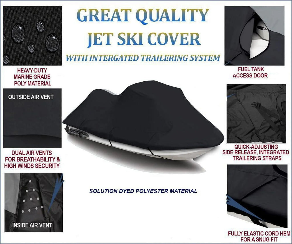 LINE BLACK TOP 650 1995 Cover Seater 1996 1-2 SKI 1997 SPi for Sea Compatible THE Sea-Doo Ski OF Bombardier Doo JET 1994 Cover Jet PWC
