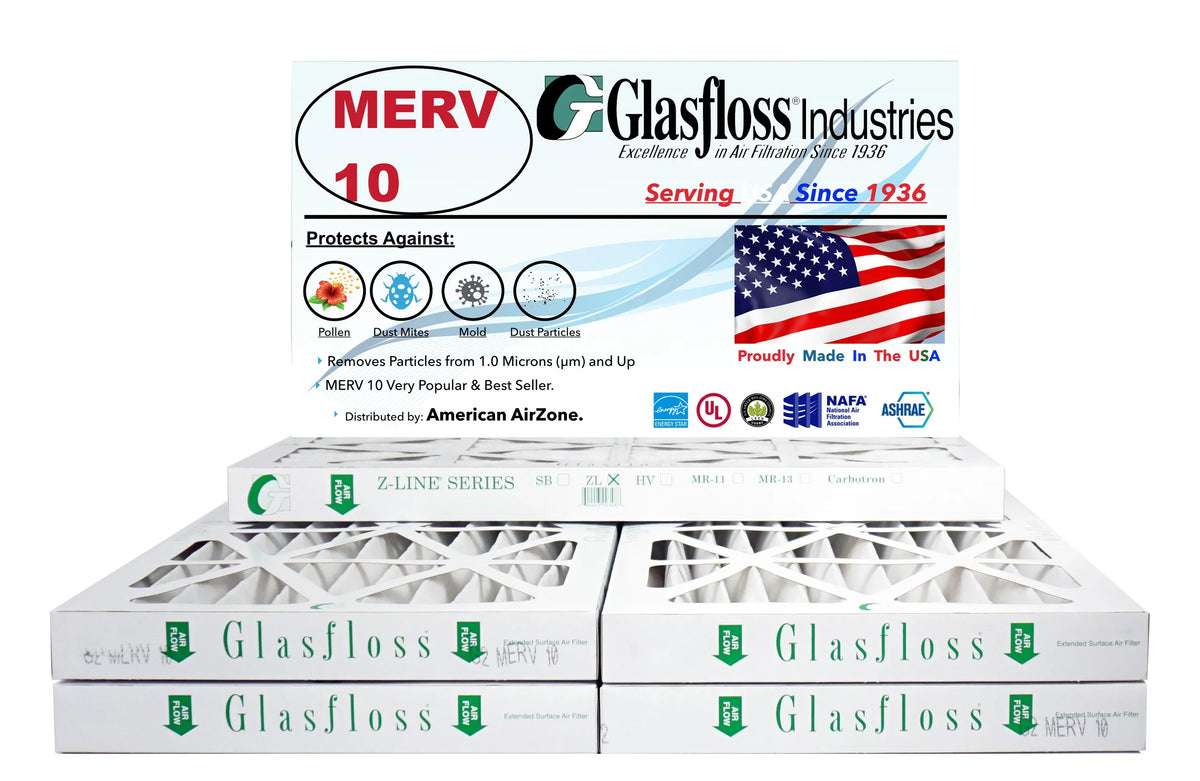 14x36x2 Office Made Home The Filter In 10 (Pack HVAC USA. Air - - Air 2" or 6) Pleated - Furnace Air Glasfloss or Filter AC MERV - - Filter - of