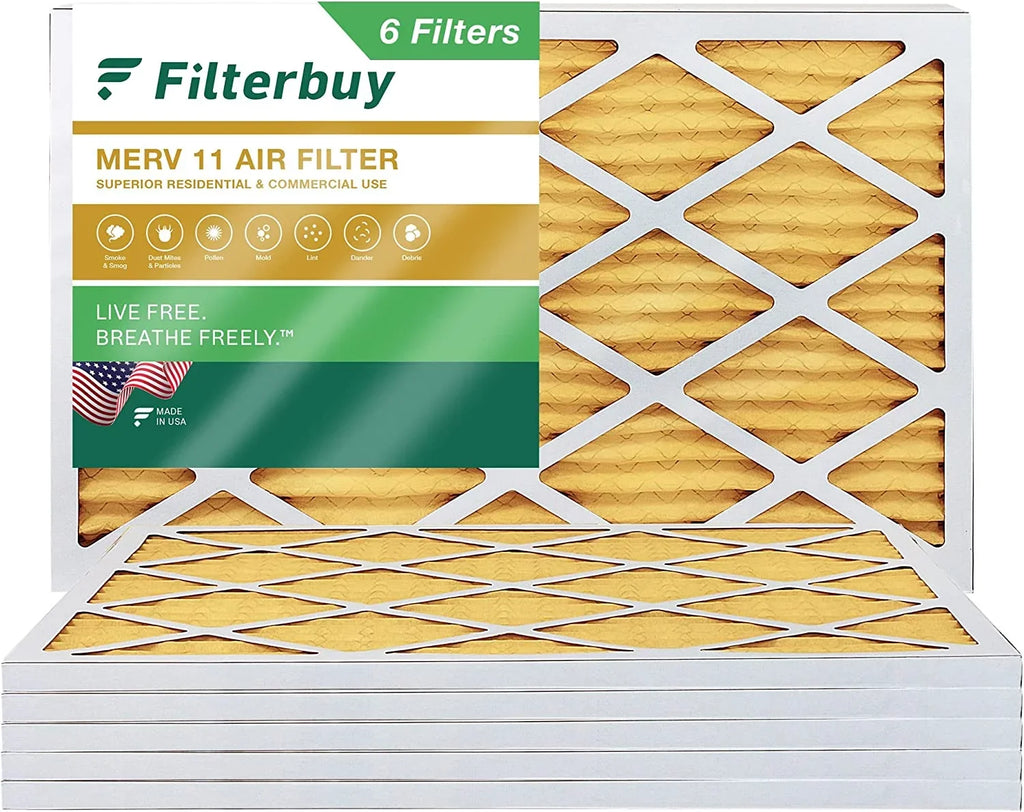 Air 11 AC (6-Pack) 20x36x1 Filterbuy MERV Furnace Pleated Filters HVAC