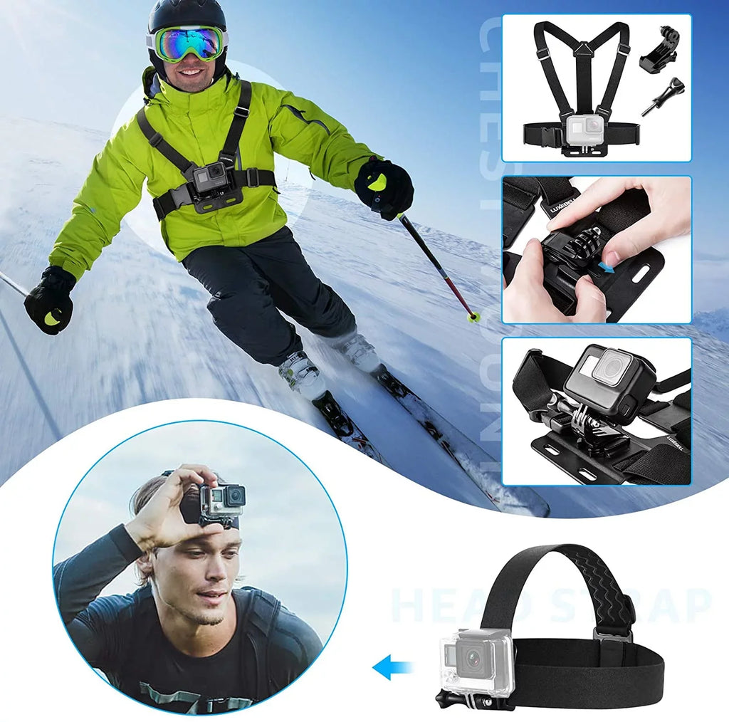 6 Action 5/Hero EK5000 Hero EK7000 5/Session 8 Kit AKASO Camera 4K 4/3+/3/2/1 Accessories GoPro 9 for WiFi 7