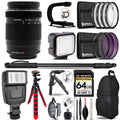 '+ Digital - Olympus M.Zuiko 64GB ED Bundle Monopad Slave Accessory Flash Lens- Kit 75-300mm f/4.8-6.7 + Video II