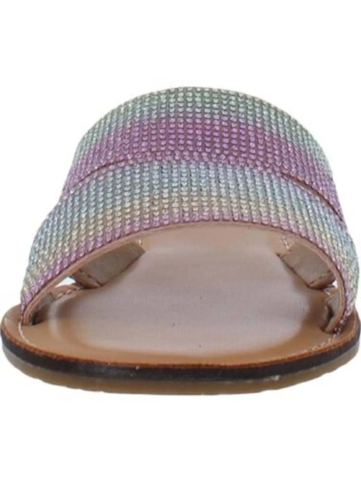 Shoes Berrie 6.5 Camouflage ROCK On Pink Slip Womens Cushioned Toe Slide Round & Sandals CANDY Rhinestone