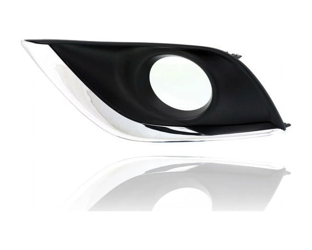 Driver Bezel - Set for Black - 622576W80A Left Light Right '15-19 Chrome SV/SE/SL- - Passenger Molding + & With Pair, Sedan Hole 622566W80A, Fog Cover Compatible/Replacement Nissan Versa
