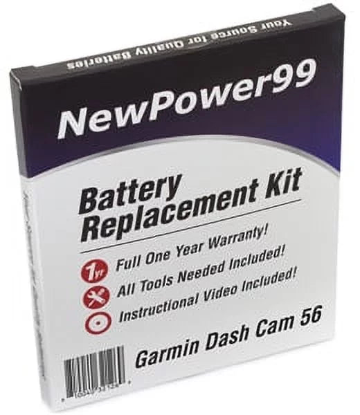 Battery Dash One Kit Tools, Garmin Replacement Life Full with Cam Year Battery 56 Instructions, and Warranty Extended Video