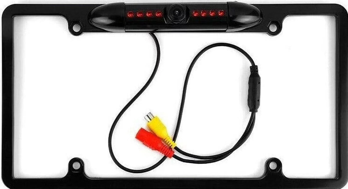 Black Backup License Plate ALPINE X308U Camera Frame for Rearview