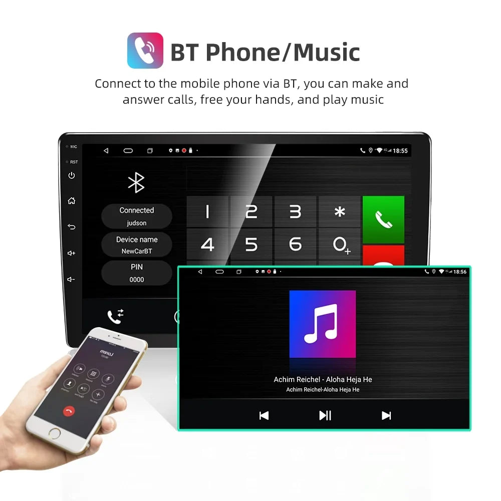 WiFi Link Toyota Inch Radio, Car Support Radio Auto Stereo 2011-2014 with 2+32G 9 Mirror Roinvou CarPlay Bluetooth GPS Screen Sienna For Touch Android Car Android Wireless
