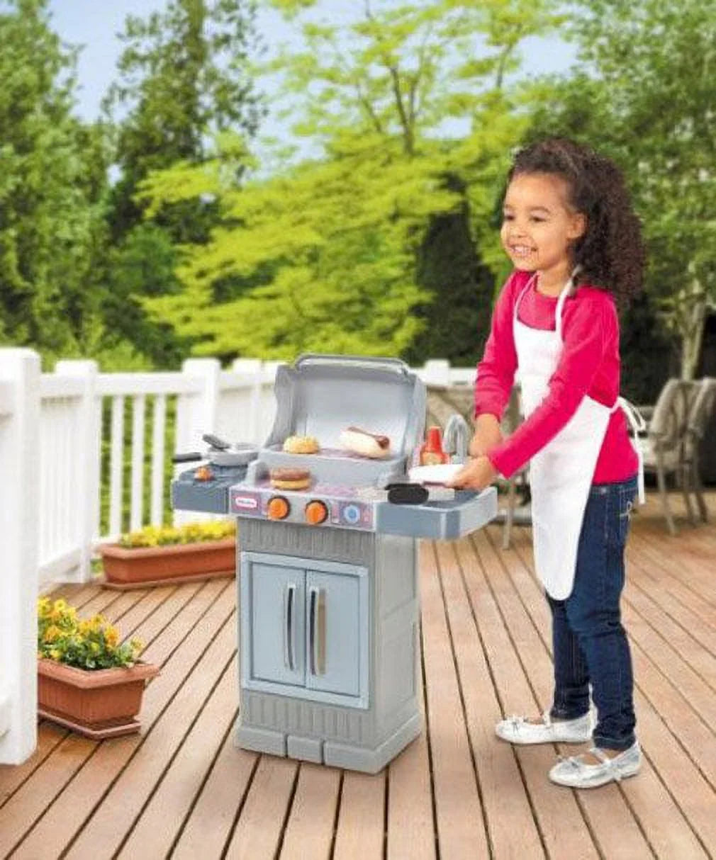 Cook Play Pretend For Toddlers Toys Grow BBQ Grill Little Tikes Boys Kids Playset, 4+ 2 8-Piece Girls 3 Ages Kitchen Gray, 'n