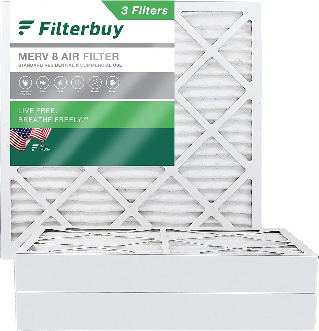 25x25x4 HVAC Pleated Filters 8 MERV AC (3-Pack) Furnace Filterbuy Air