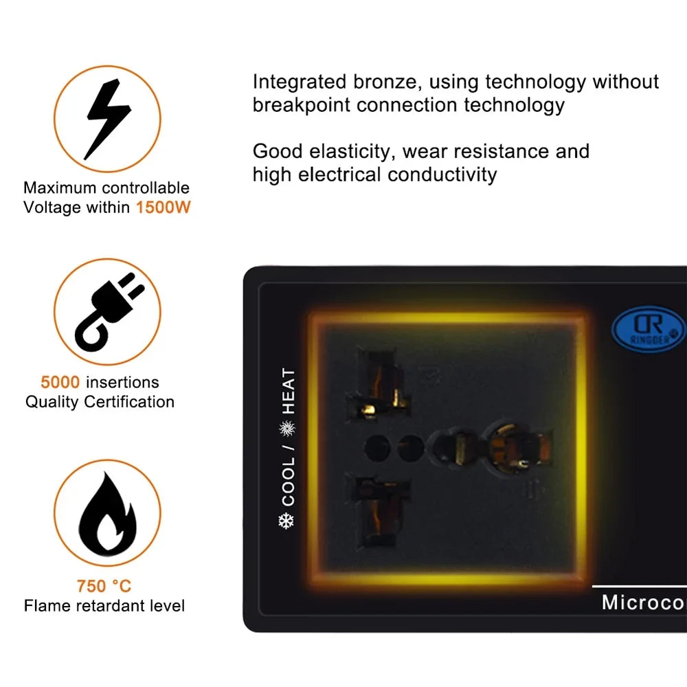 Reptile Incubation House -40℃~110℃ for Controller with Thermostat Thermostat Cooling Freezer Green Controlled Home Chest Carevas Temperature Plug & Digital Brewing Mode Heating Outlet Reptiles
