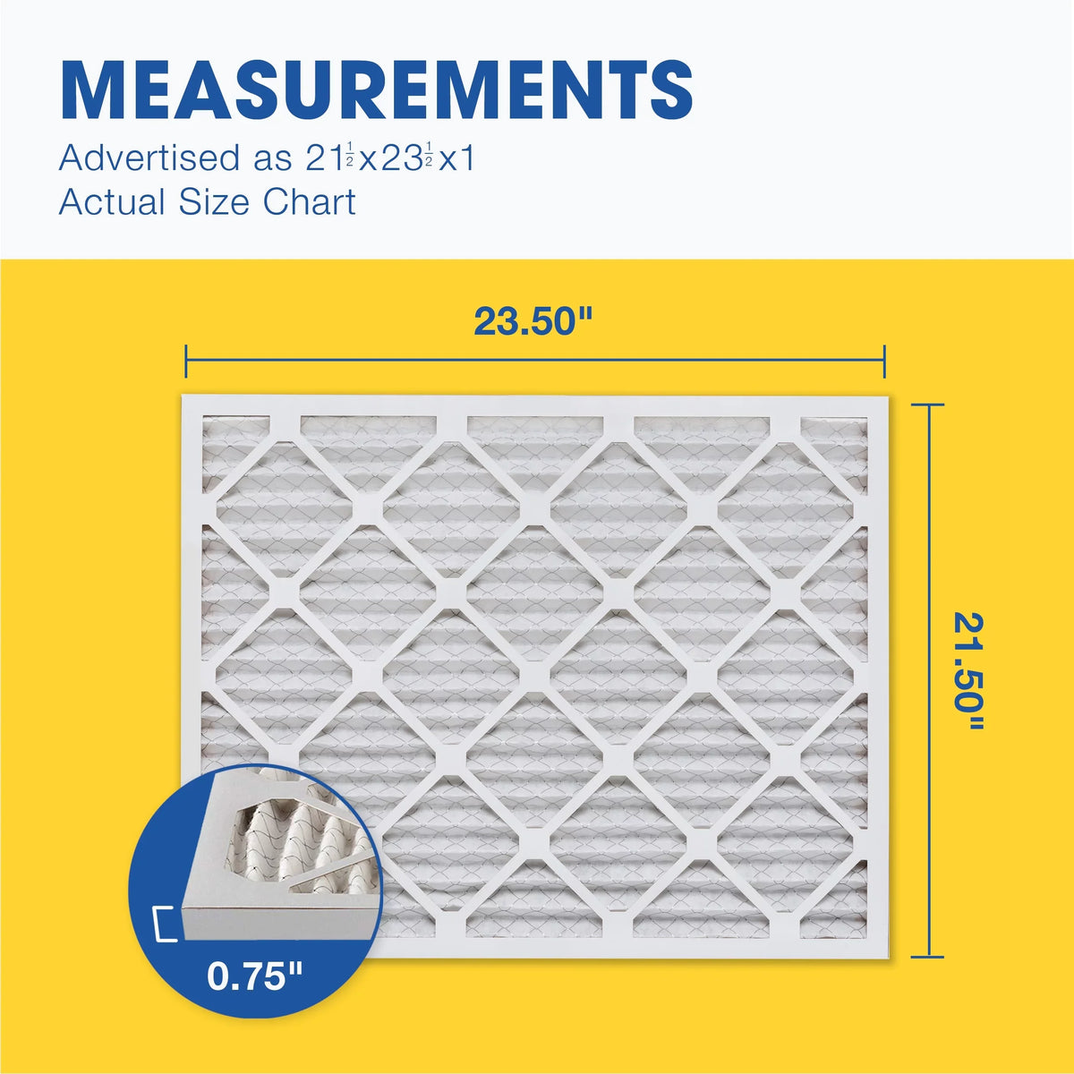Pleated MERV 6 Furnace 1 1/2 Pack Filter, Filter, AC x x Air Air Aerostar 21 11 23 1/2