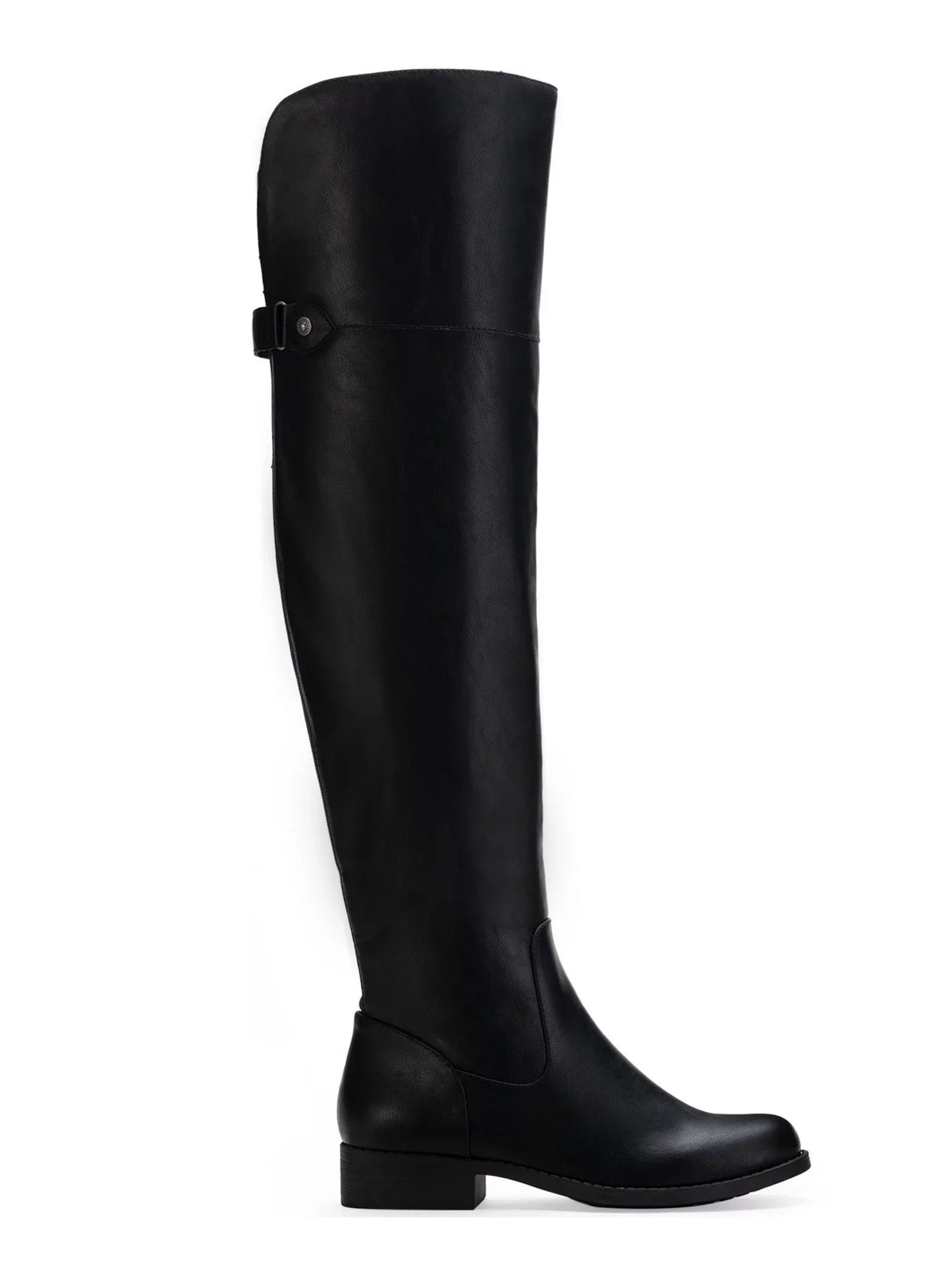 SUN Resistant Black Gore Allicce 7.5 Cushioned Shoes Heel Slip Dress STONE Round Stretch M Block Zip-Up Boots Womens Toe