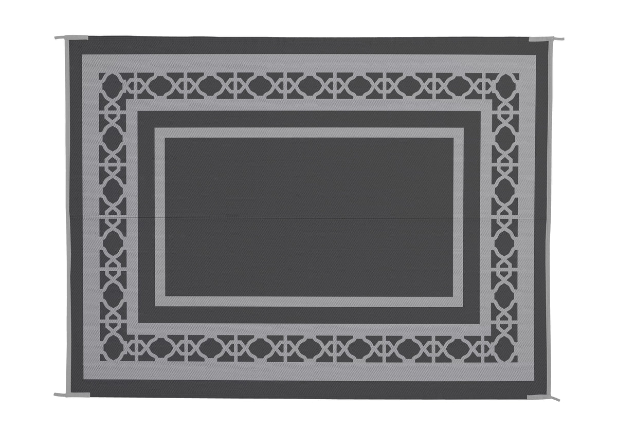 designs) Gray 2 Rug Outdoor 12' Patio x Mats with 9' (Reversible