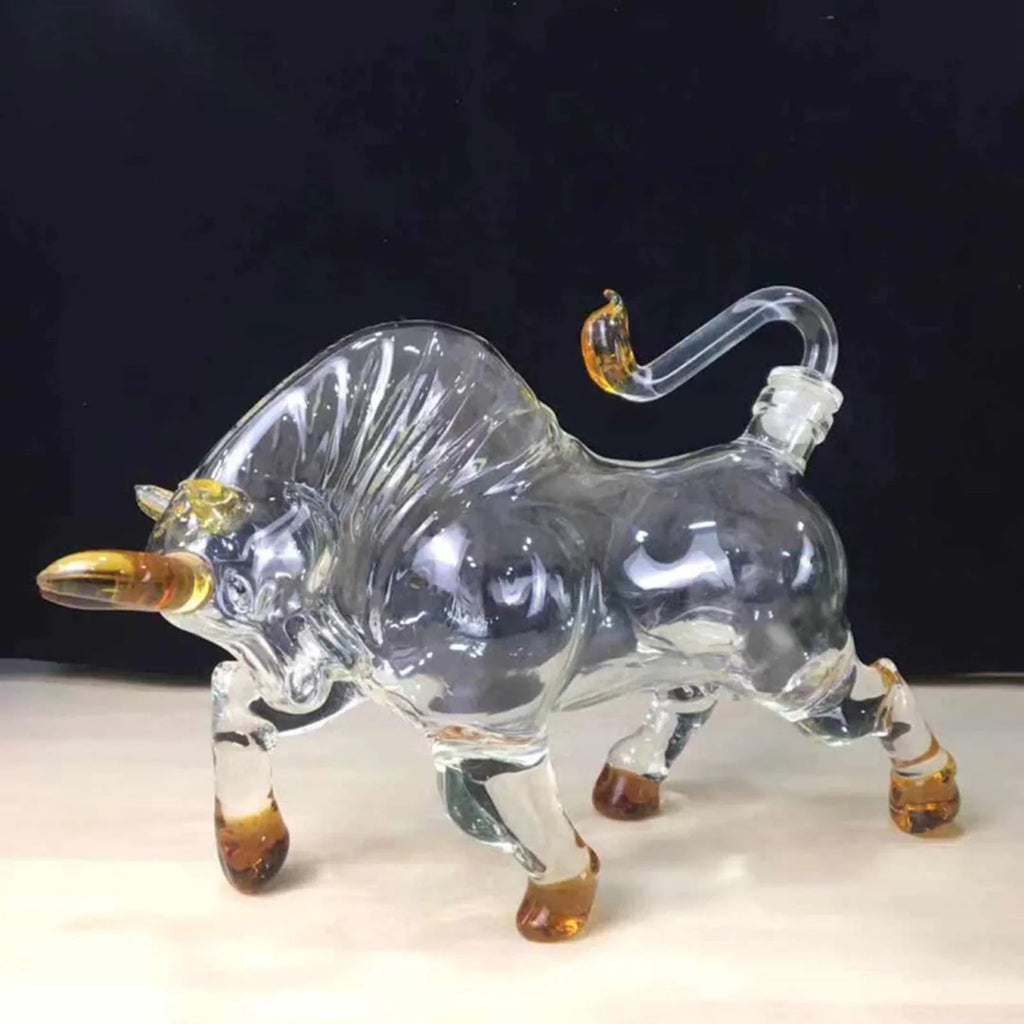 Glass Style for Vodka Bull 1500ml Decanter Novelty Shaped Brandy