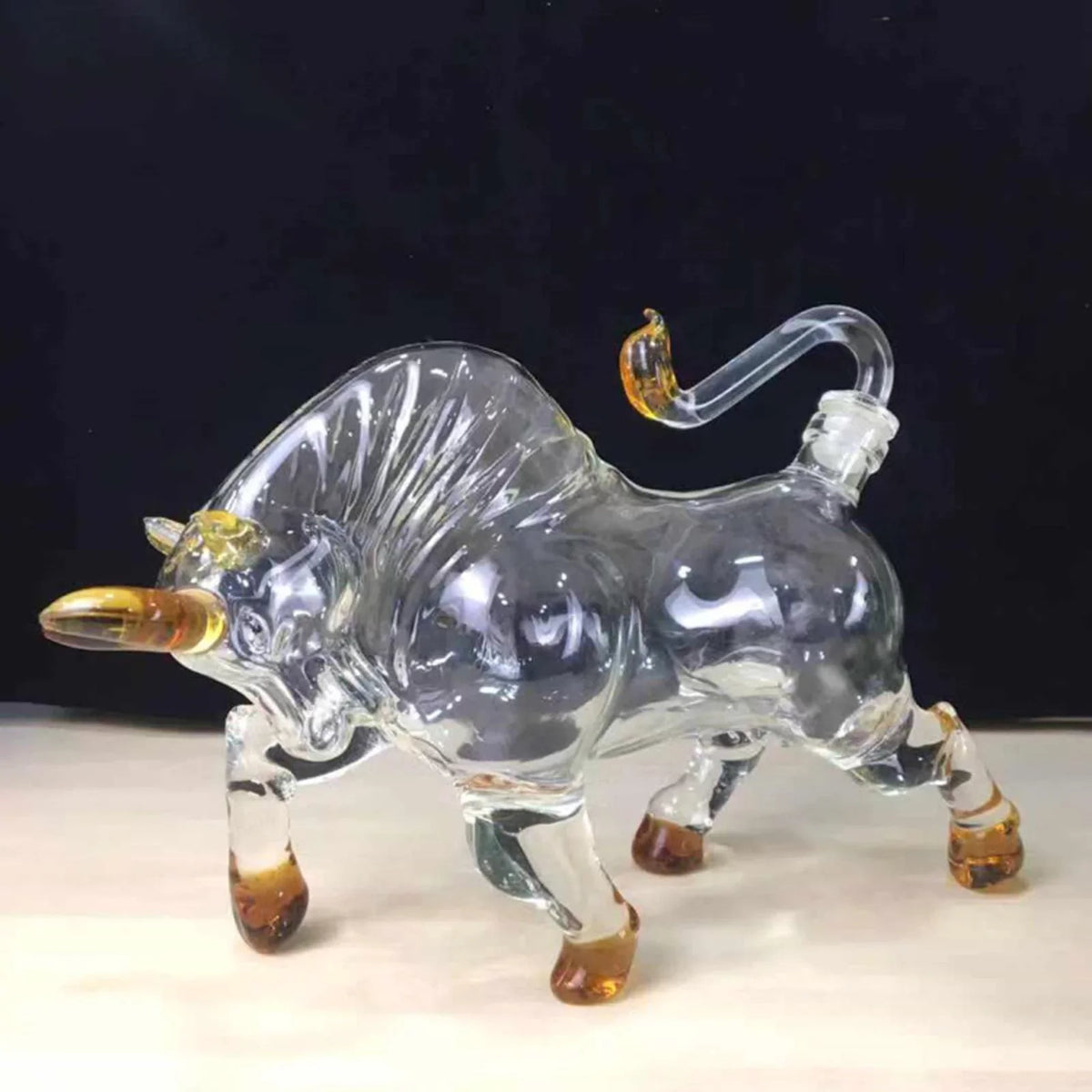 Glass Style for Vodka Bull 1500ml Decanter Novelty Shaped Brandy